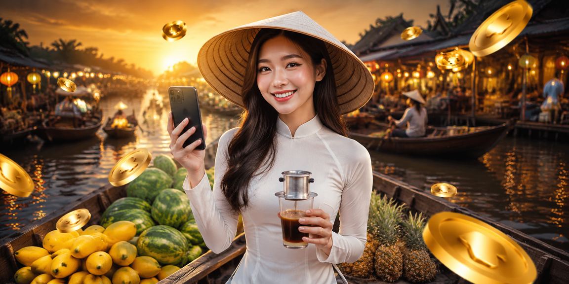 Người dùng tại miền Tây Mekong thưởng thức cà phê và chơi game bài casino trên điện thoại